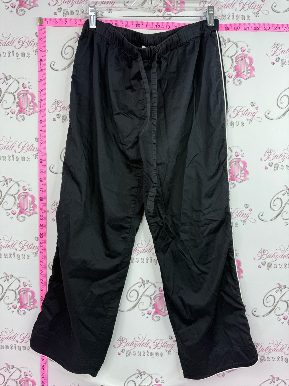 Love & lore Black Women's Pajama Pants with Drawstring Waist